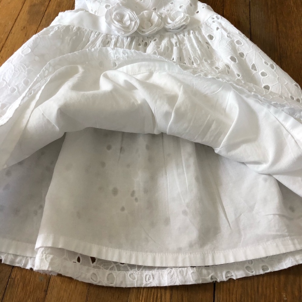 Janie and Jack white eyelet summer dress size 6-12 - Picture 6 of 6